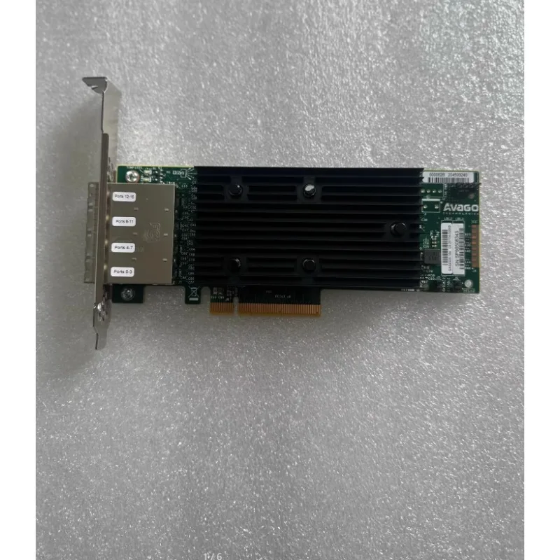 

AVAGO LSI 9305-16E it pass-through card, external card SAS3224 chip 12GB HBA card, four-port 8644 interface, expansion card