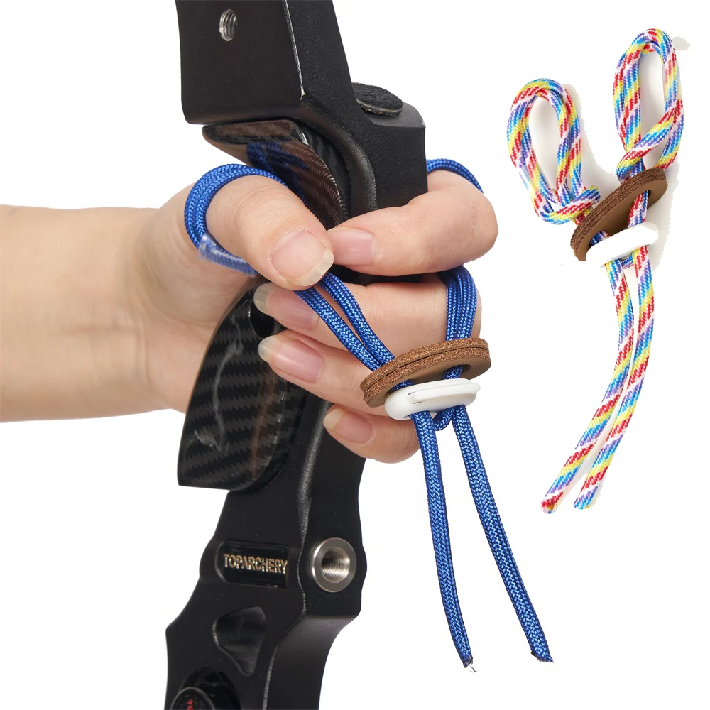 Archery Fingerguard Bow Slings Adjustable for Prevent Compound Recurve Bow Anti-slip Wrist Sling Outdoor Hunting Accessories