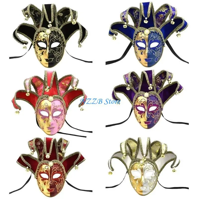 T21F Mardi Gras Mask Maskerade Mask Mask Venetians Mask Carnivals Mask Mask เครื่องแต่งกายฮาโลวีนสำหรับผู้ชายและผู้หญิง
