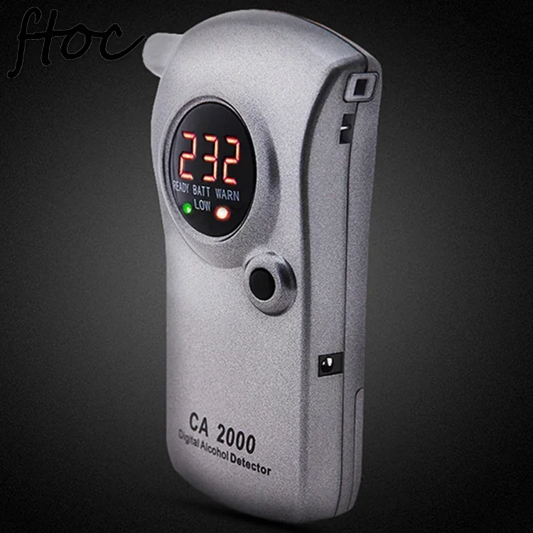 Prueba de aliento de Alcohol, alcoholímetro de pila de combustible, batería recargable, probador Ca2000 para el hogar, Alcohol Digital