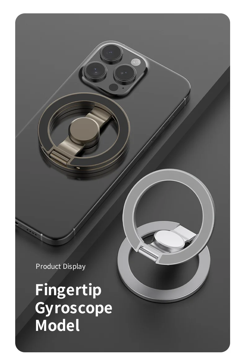 Für MagSafe Doppelseitiger Magnetischer Handyring-Halter Tragbarer Faltbarer Handyständer Handy-Zubehör Stützhalterung Griff – Detail 18