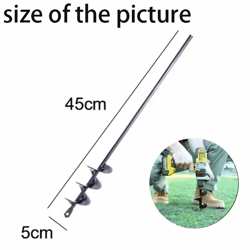 Imagem -03 - Broca Espiral para Plantador Plantio de Terra Cortador de Furos Brocas Solo Solto Liga Flor Acessórios Ferramentas Plantador Auger