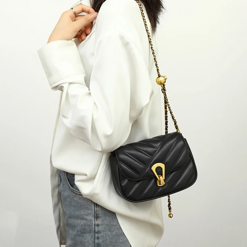 

Ladies Cow Split Leather Retro Portable Crossbody Bag Women Casual Underarm Shoulder Bags Female Luxury Designer Commute Handbag