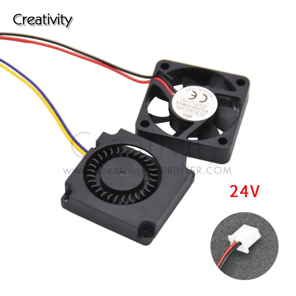 Ventilateur de refroidissement pour extrudeuse en plastique noir DC24V, impression 3D 4010 3D adapté aux modèles Ender3 V2 Ender3/Ender3Pro CR10