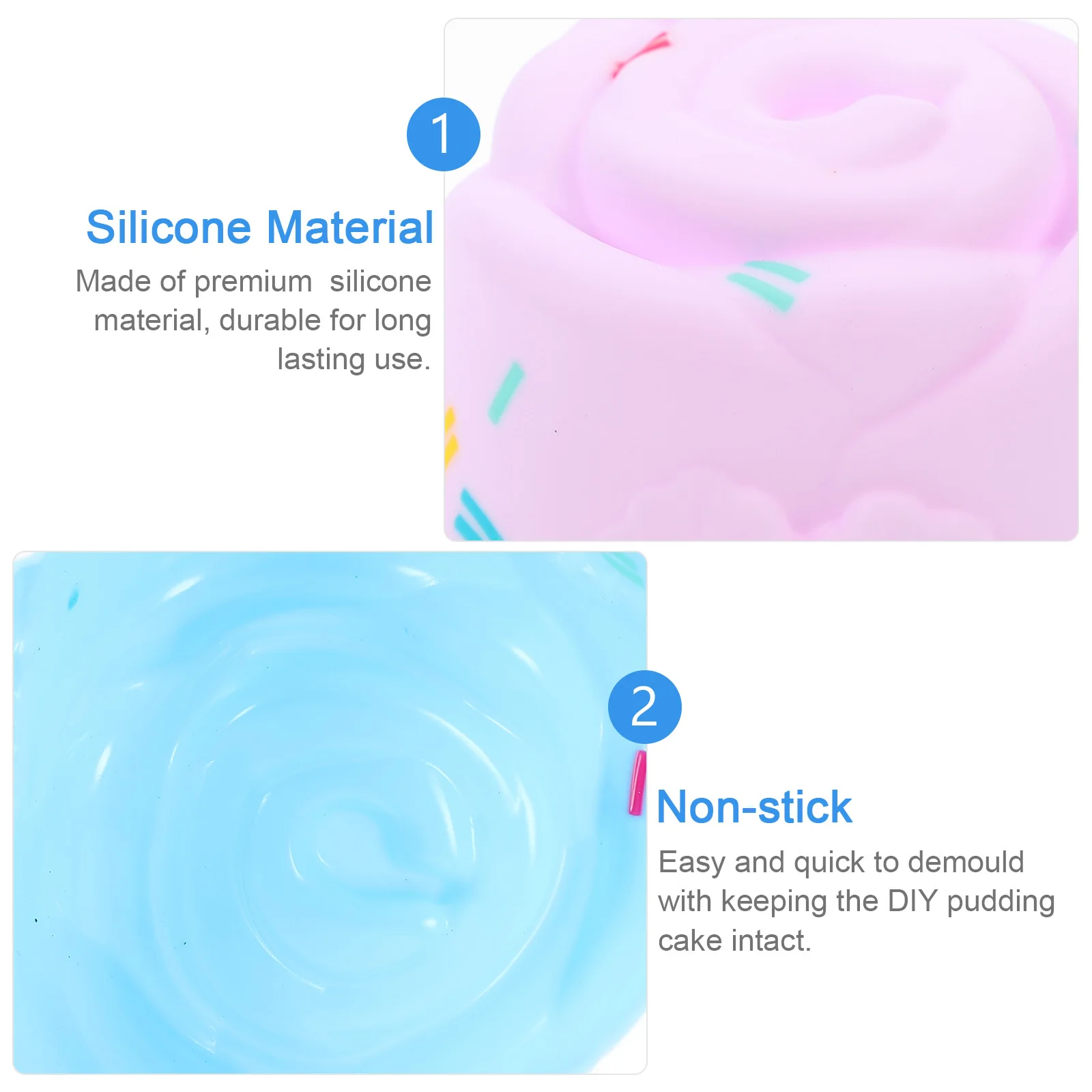 

20Pcs DIY Cake Molds Silicone Muffin Molds Freezer Safe Non-Deformation Baking Tray for Family Shape Design