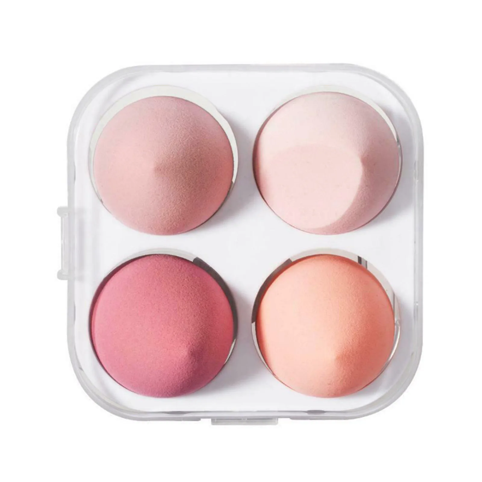 

4PCS Drop-shaped Makeup Puff With Box Blender Foundation Sponge Egg With Slope 3 Different Shape Beauty Tool For Dry&Wet