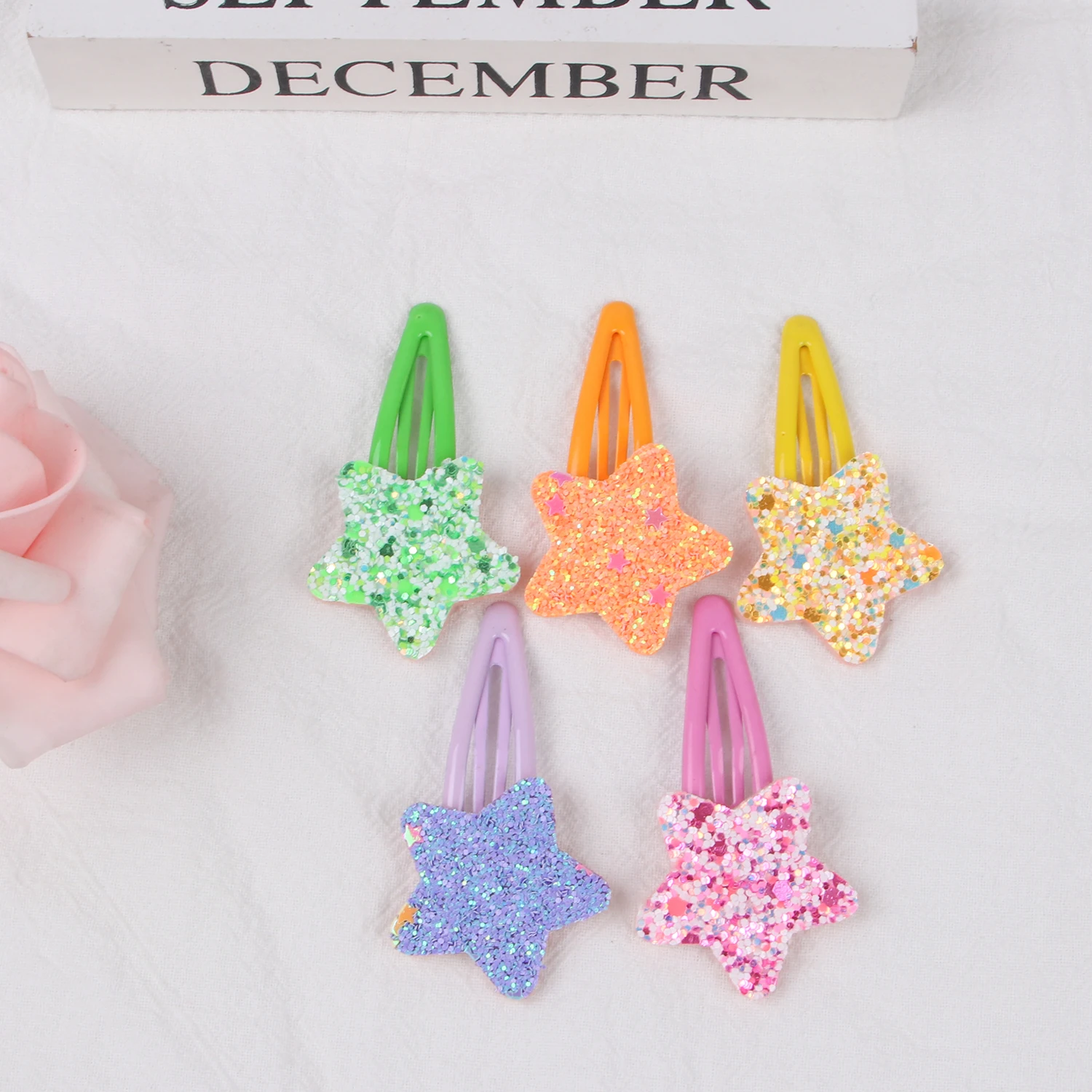 2/10pcs Glitter Crown Hair Clips Cute Children Girls Hairpins Candy Colors Crown Hairpin Kids Barrettes Hair Accessories