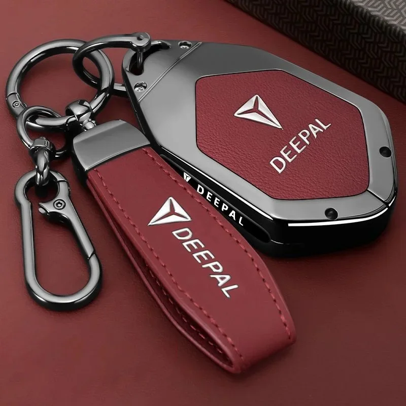 Zinc Alloy Car Key Case Fob for Changan DEEPAL S07 G318 S09 S05 L07 SL03 Shenlan Keychain Remote Cover Bag Shell Ring Holder Fob