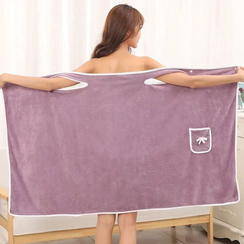 

Womens Bath Towels Girls Wearable 140*85Cm Fast Drying Bathing Beach Spa Bathrobes Wash Clothing, Shower Bath and Gym Towel