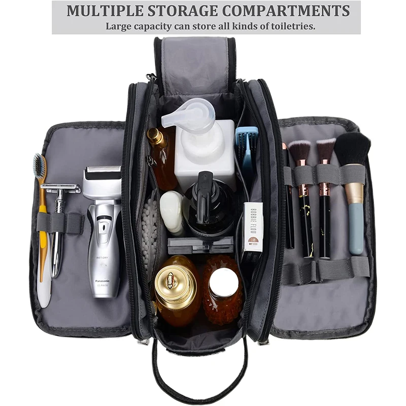 Trousse de toilette étanche pour hommes et femmes, trousse de rasage Dopp, sac à main de maquillage HOMakeup, trousse de toilette de voyage, évaluation professionnelle