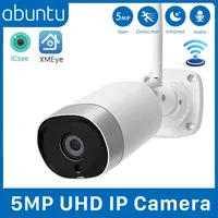 Abuntu 5MP IP Camera Wifi Audio Outdoor H.265 Onvif Metal Bullet CCTV Security Camera ICSEE 2MP Color Night Vision XMeye Camera