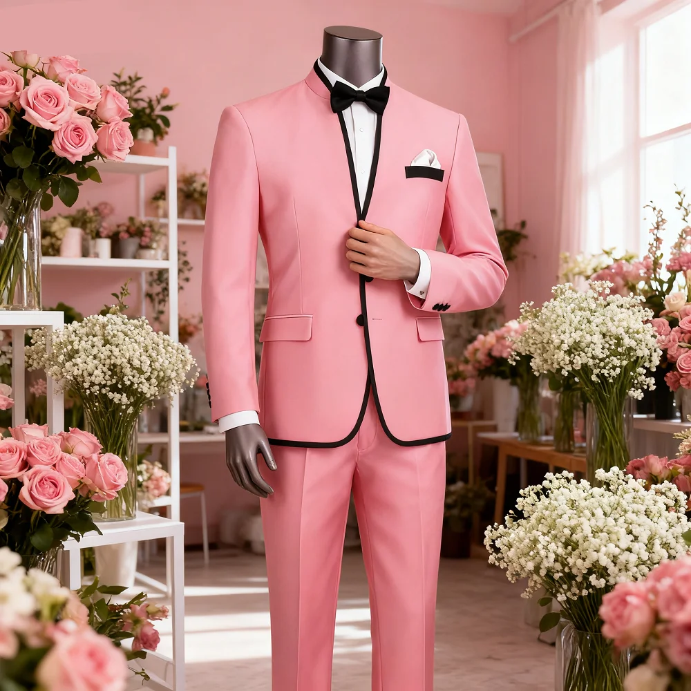 

Luxurious Men's Naval Suits High-Quality Business Formal Occasion Unique Single Breasted Special Customizable 2-Piece Tuxedo