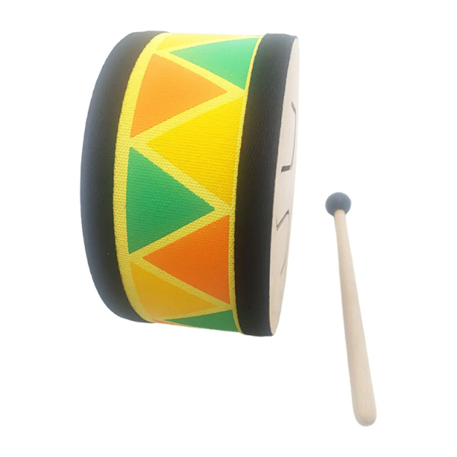 أداة قرع أورف الخشبية ذات الطبلة اليدوية للأطفال الصغار بقطر 16 سم