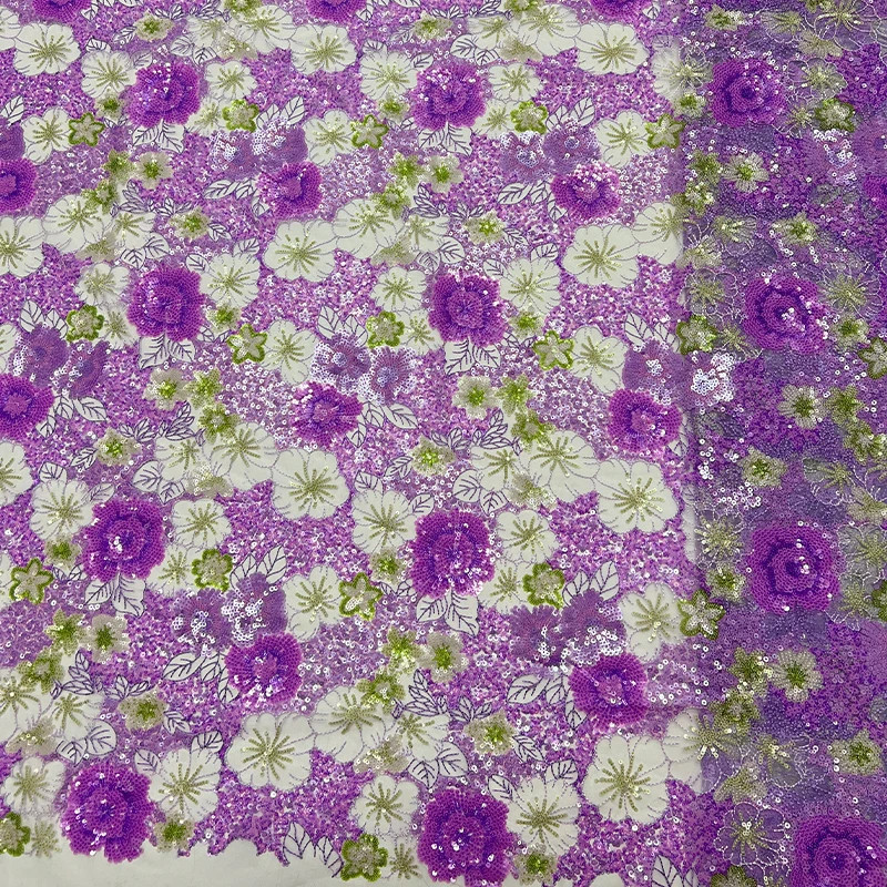 نسيج شبكي فرنسي فاخر، فستان قماش دانتيل مطرز أفريقي عالي الجودة ملون صغير كثيف ومطرز بالترتر