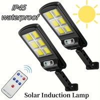 COB Solar Street Light Outdoor Garden/Street Body Sensor Wall Light Waterproof Motion Sensor Wall Lamp with 3Lighting Mode Solar