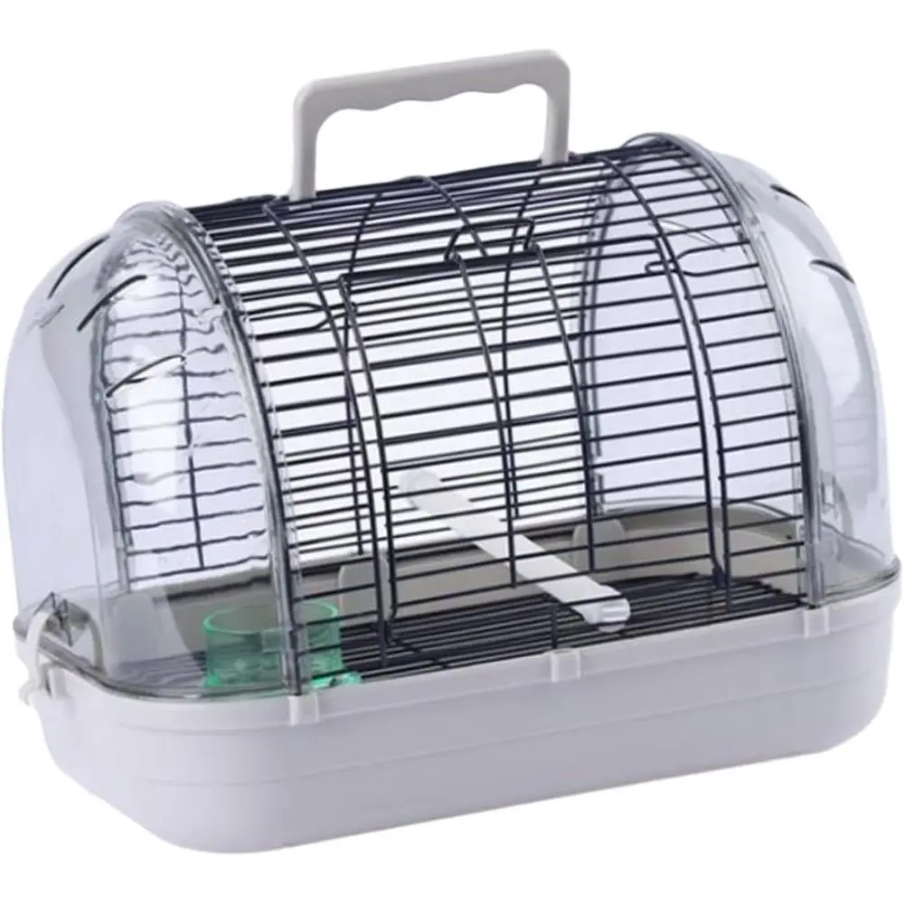 

Прочная и хорошо видимая клетка для попугаев, канареек и мелких птиц - L, серая