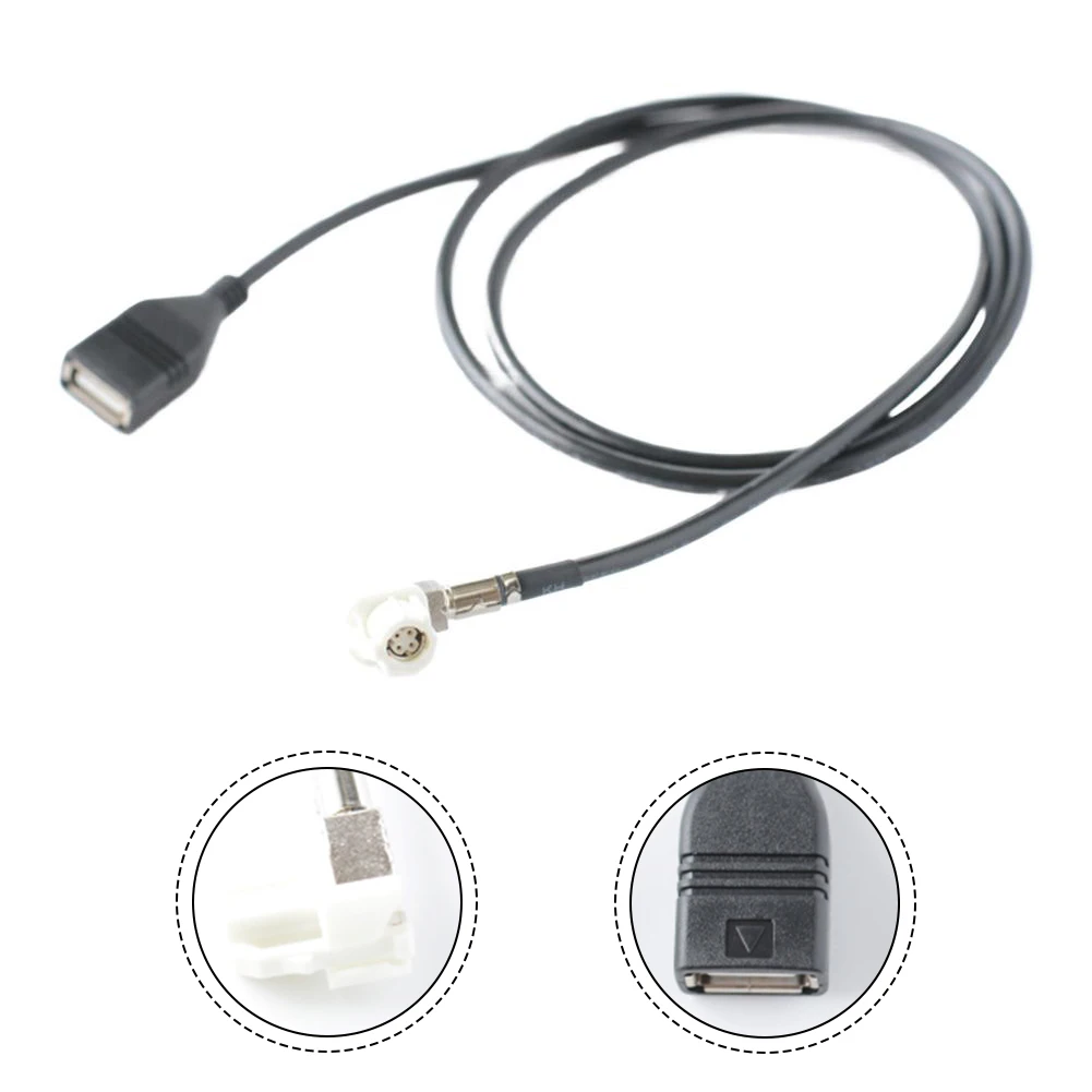4 دبوس كابل فيديو USB كابل فيديو CIC الأسلاك تسخير أسود راديو السيارة موصل تركيب سريع 100 سنتيمتر طول الخط #5