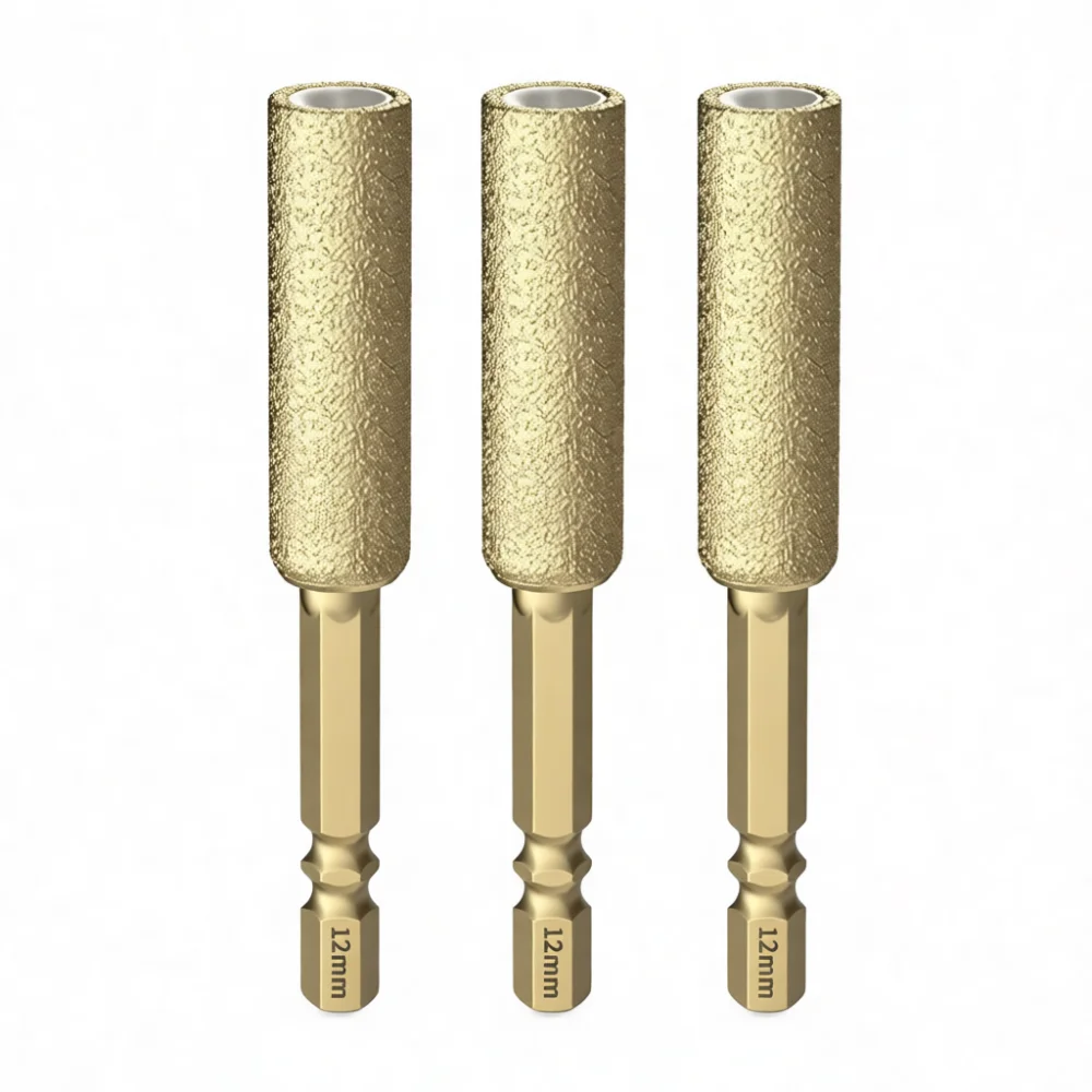 Brazed Diamond Milling Cutter For Glass Tile Dry Hole Saw Drill Bit Grinder Head Edging Accessory Professional Power Tool
