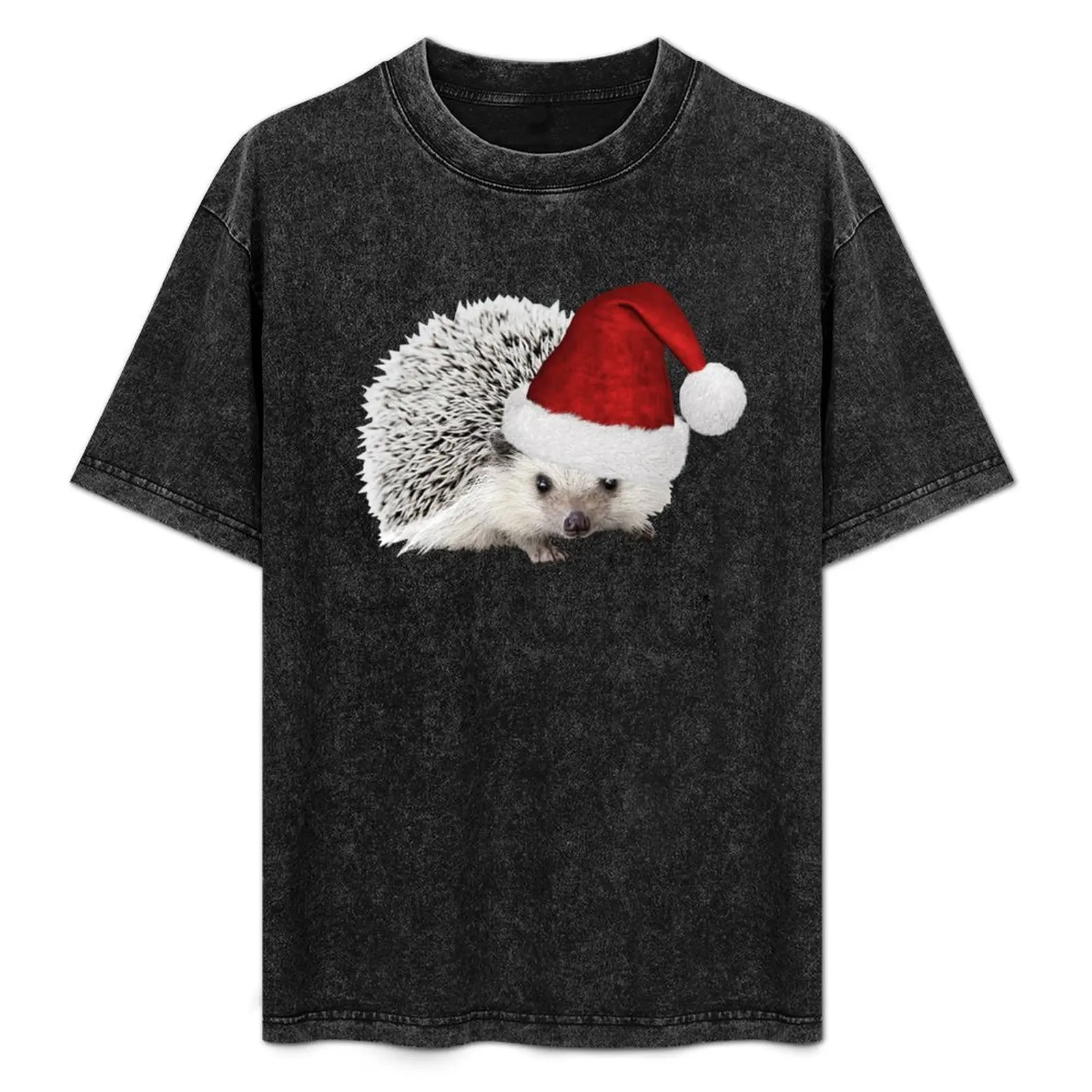 

Hedgehog Santa T-Shirt Casual Daily Graphic Tee