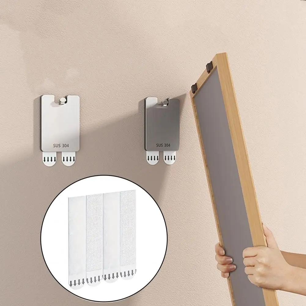 12 Pairs Picture Hanging Strip Sticky Picture Hanger Removable No Nails Photo Frame Mounting Artwork Poster Wall Hanging Tape