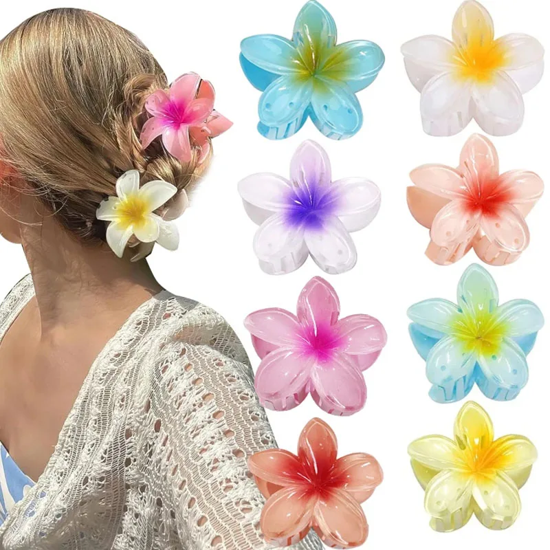 

Hawaiian Flower Hair Claw Clips Large Claw for Thick/Thin Hairpins for Women Girls Barrettes Beach Summer Hair Accessories Gifts