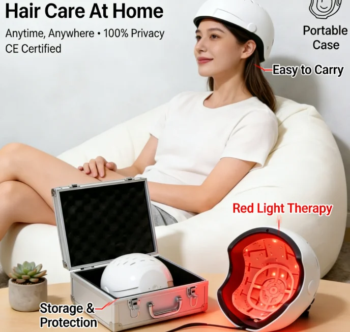 Therapy Laser Helmet 90x650nm Laser Diodes + 210x660nm LEDs Independent Control for Front/Crown/Vertex Universal