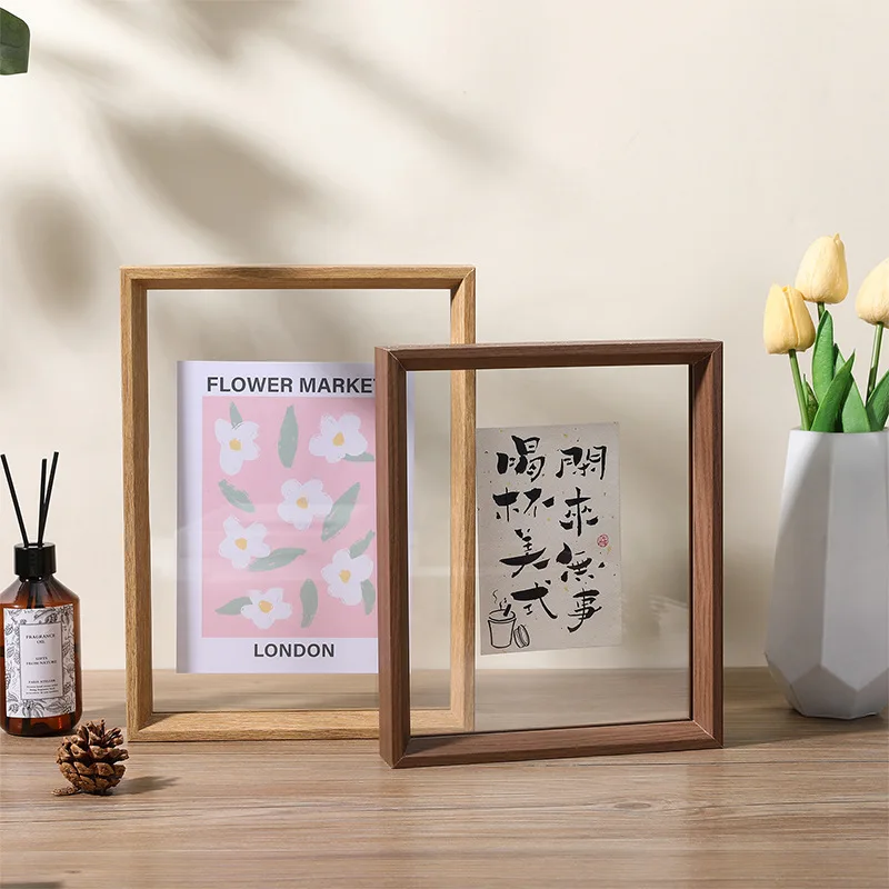Double-Sided Transparent Acrylic Picture Frame A4 Display Frame 8 Inch Specimen Pressed Flower Frame Wall Hanging Frame