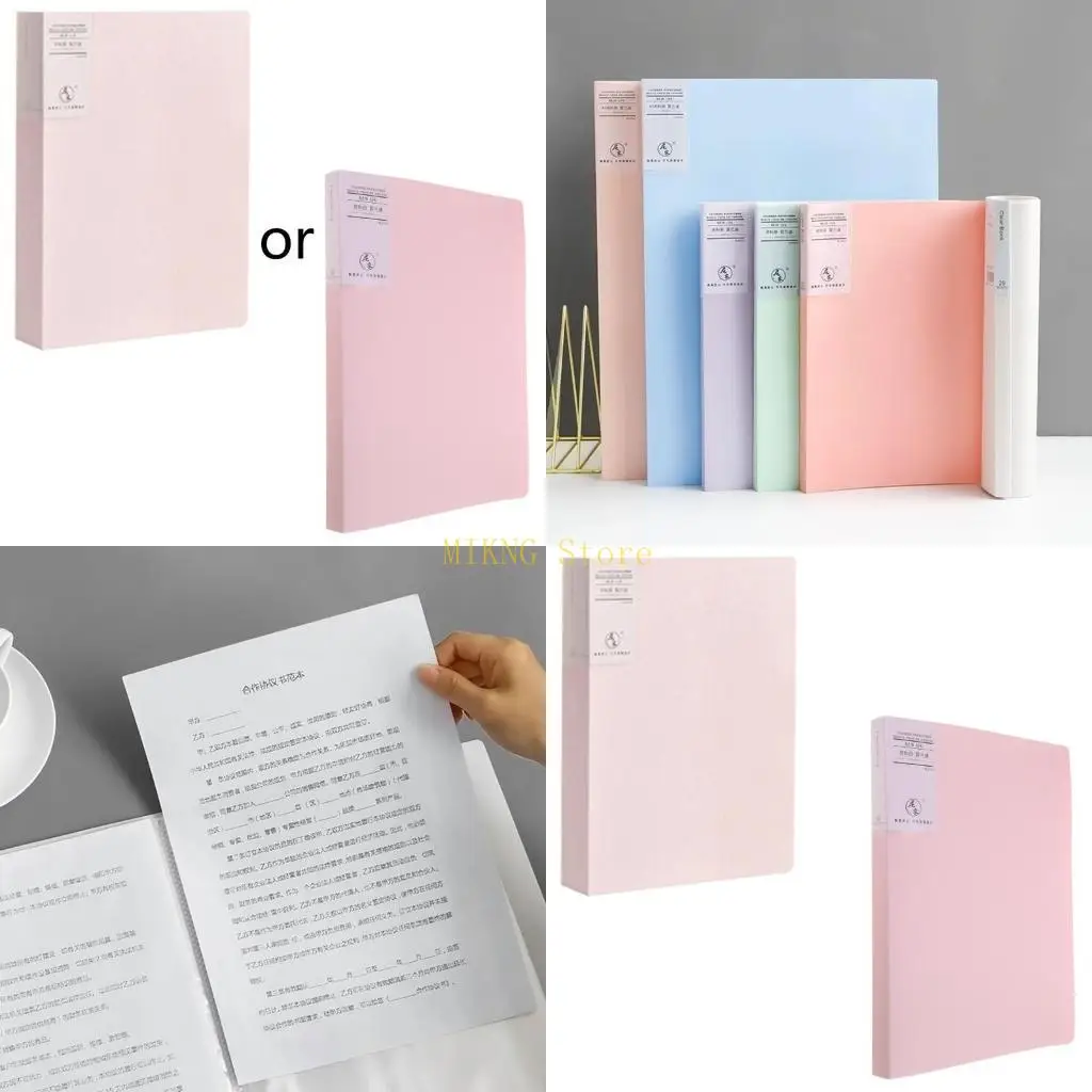 

20/40/80/100 Pages Data Book Paper File Display Book Transparent Insert File Folder Document Holder Storage Bag best sale