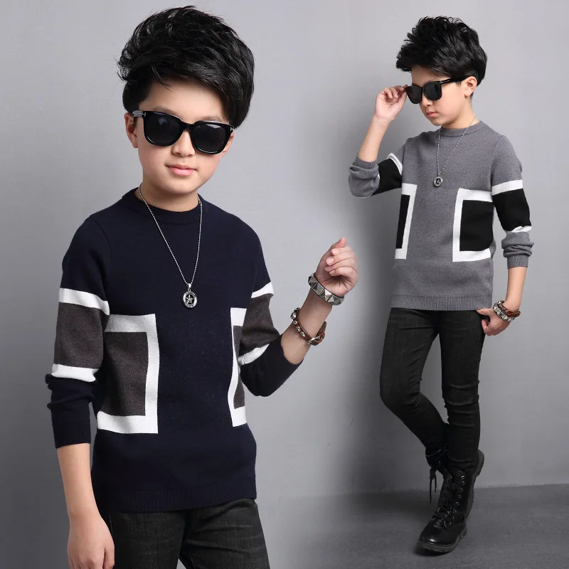 Winter Brand Boys Sweater Kids Clothes Pullover Outerwear Boy Cotton Knitwear Christmas Sweater Children Clothes Tops