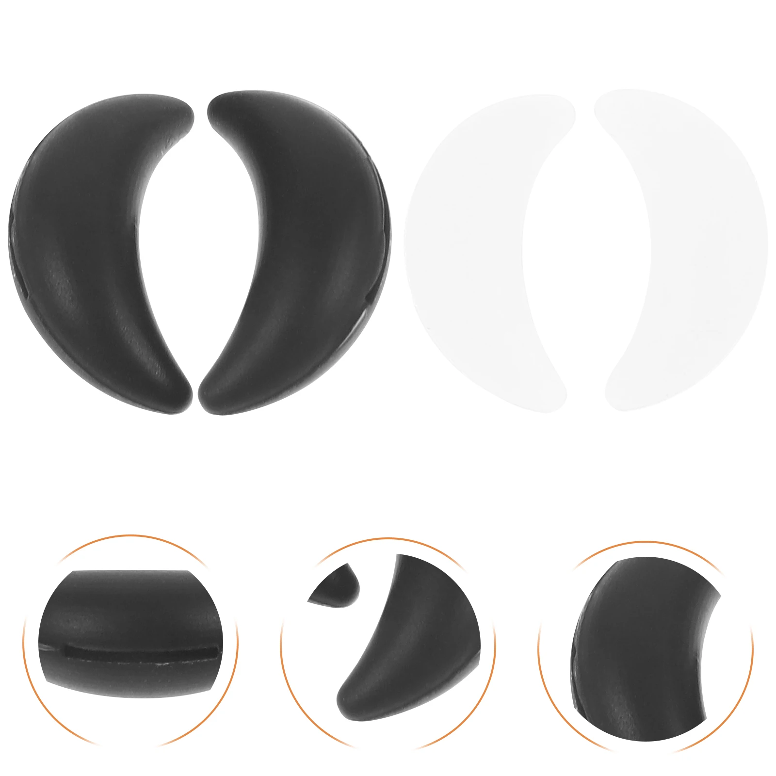 Fermo per occhiali antiscivolo Ganci per impugnatura per occhiali in silicone Supporto antiscivolo carino per forma decorativa di luna facile