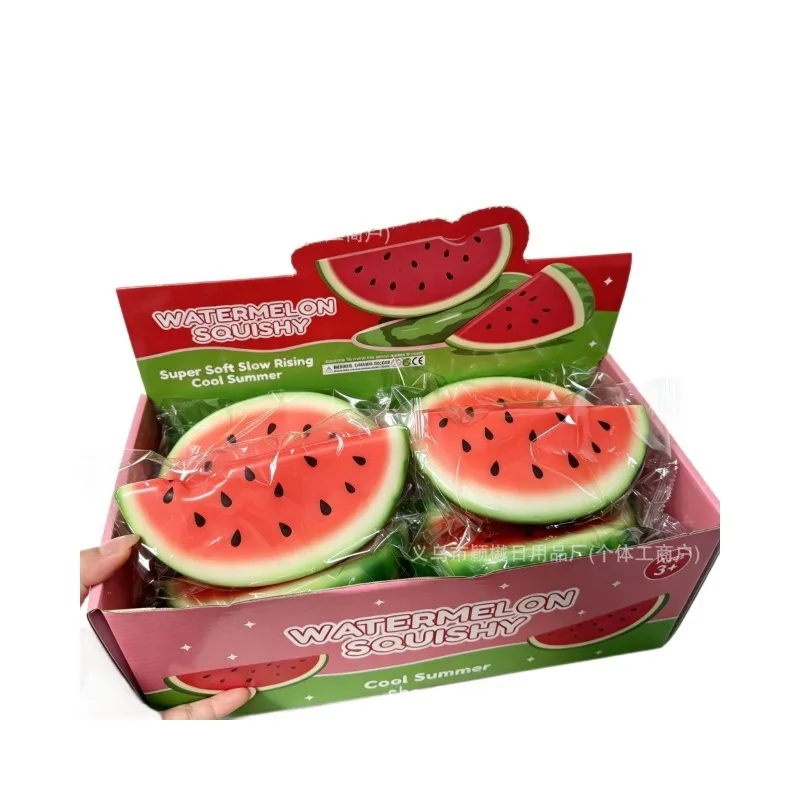 PU-Spielzeug mit langsamem Aufspringen, realistisches Wassermelonen-Spielzeug zum Quetschen zur Stresslinderung für Kinder und Erwachsene – Detail 6