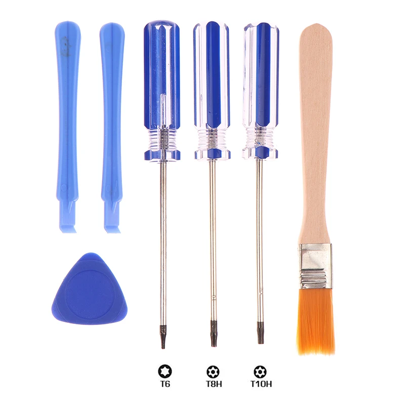 Tamperproof Tool Set for Fixing Xbox One/360, PS3/PS4/PS5 - Includes T6 T8 T10 Torx Screwdrivers - 7 Piece Kit