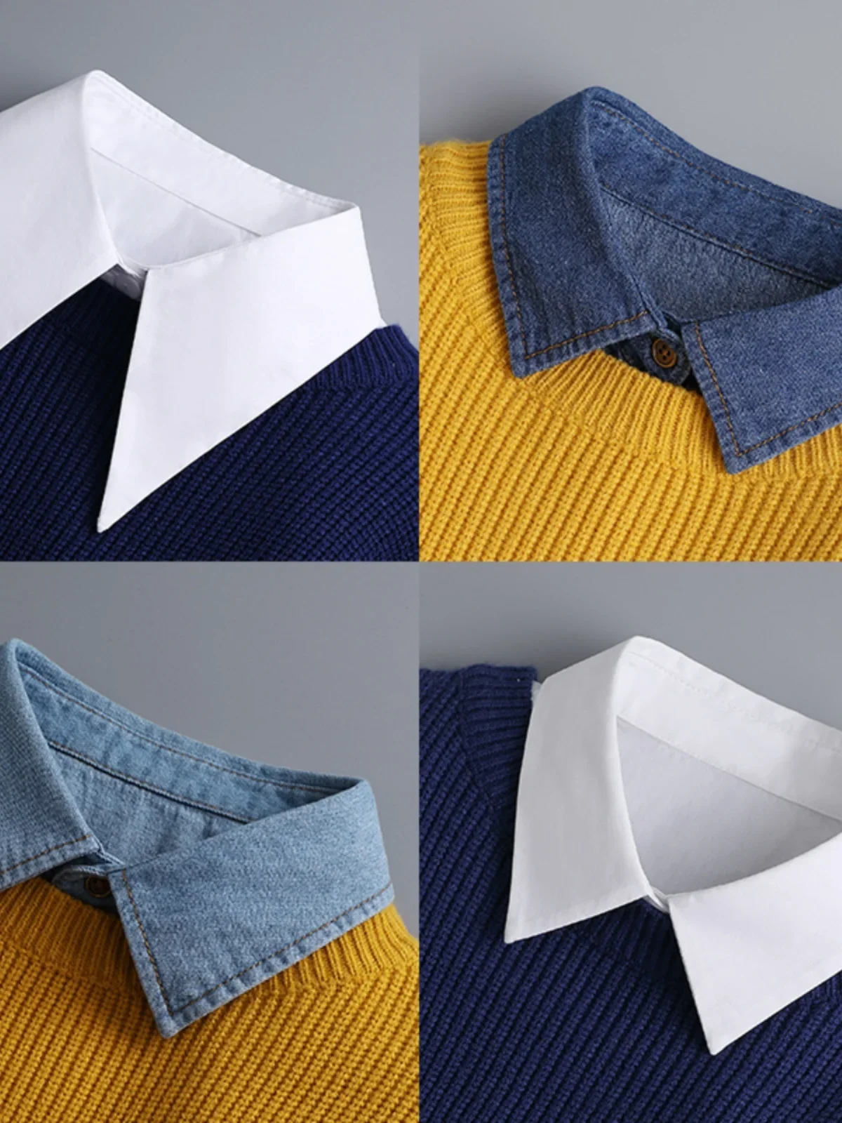 Men's and Women's Universal Jeans False Collar Everything Shirt False Collar Match with Posh Temperament