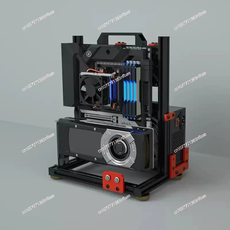 Open Air Computer Case Frame, ITX ATX Motherboard Stand with Water Cooling Support, Vertical Gaming PC Test Bench