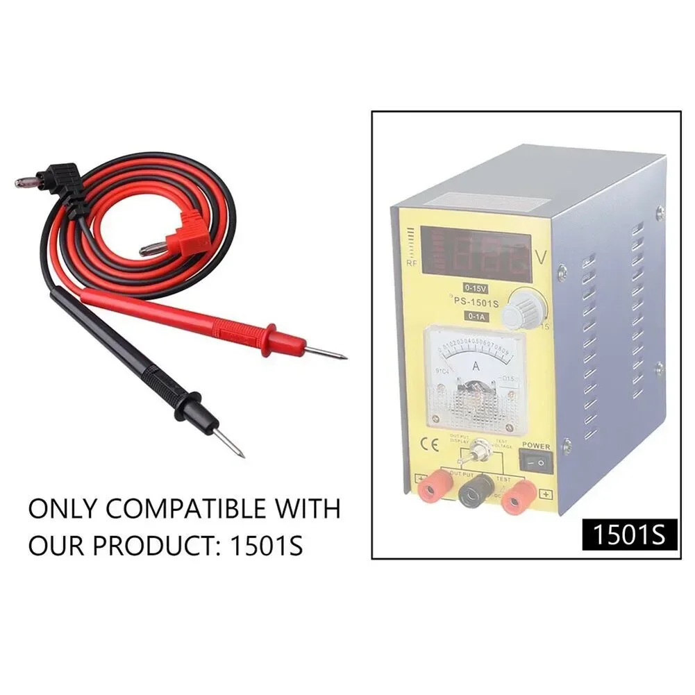 Digital Multimeter Meter  Probe -Banana Plug Wire Clamp Cable Test/ Leads Test Pin 1000V For- DC Power Supply PS-1501A//