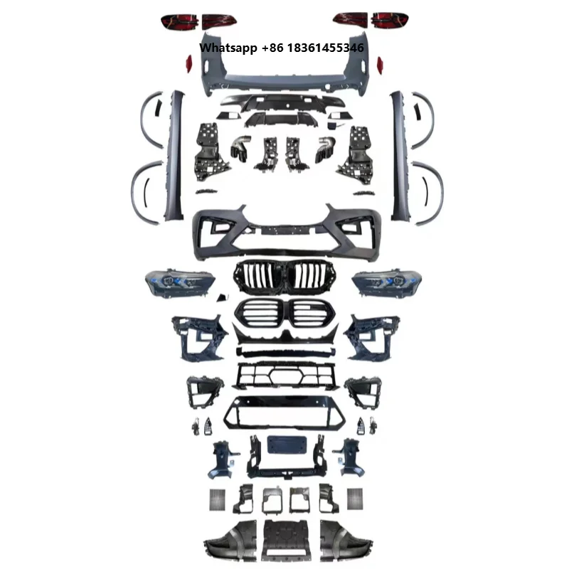For X5 G05 2019-2022 Upgrade to 2023 X5M F95 Facelift Kit Upgrade LED Headlight Bumper Car Parts Modification Bodykit