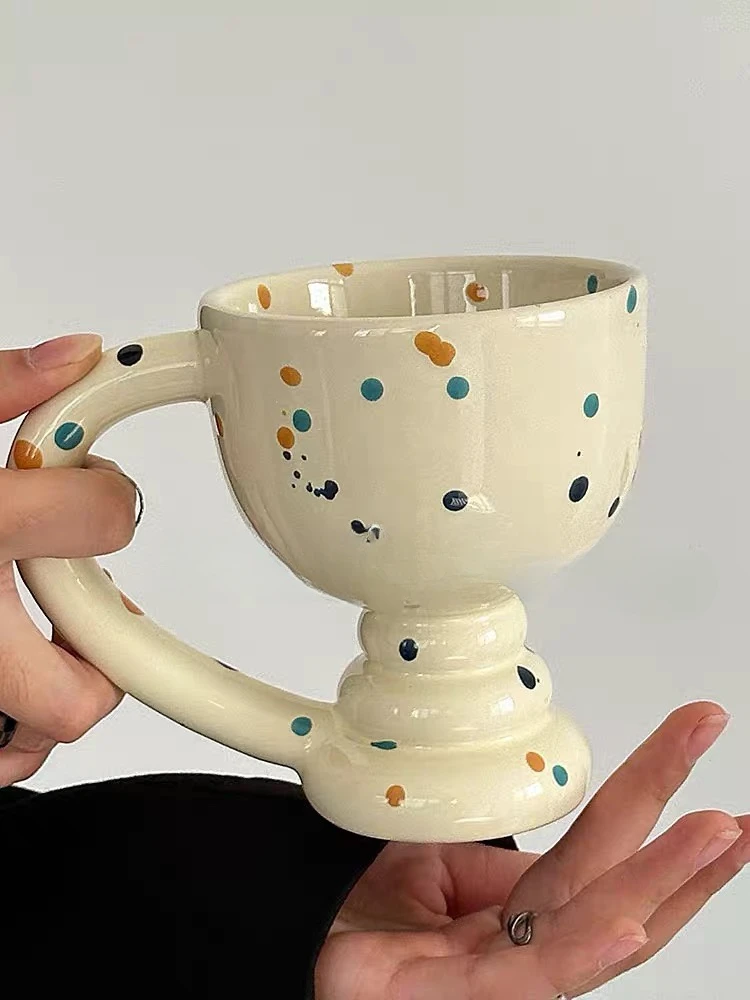 

Oranges Polish retro color splashing ink tall mug ceramic water cup coffee cup niche original gift
