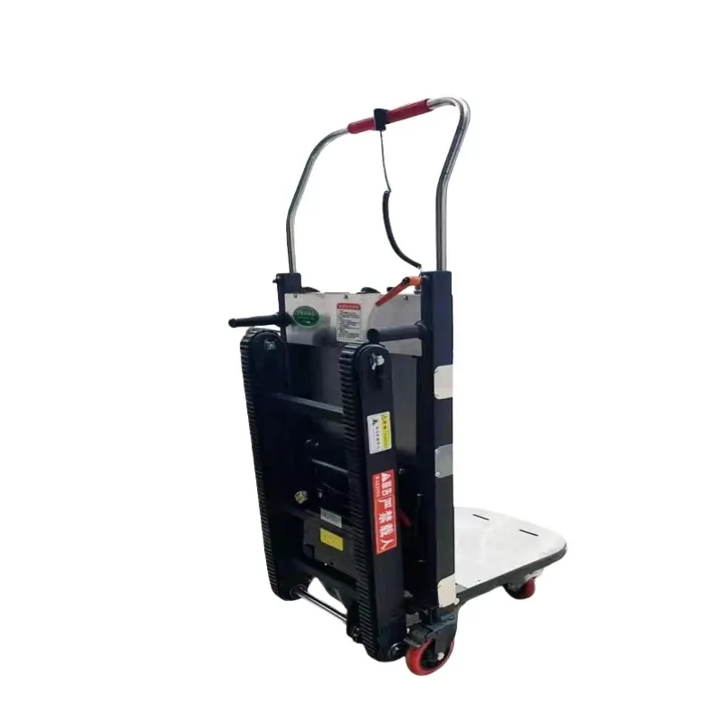 Electric Tracked Stair Climber Foldable Automatic Stair Climbing Cart Heavy Duty Cargo Trolley   Warehouse Moving Heavy Objects