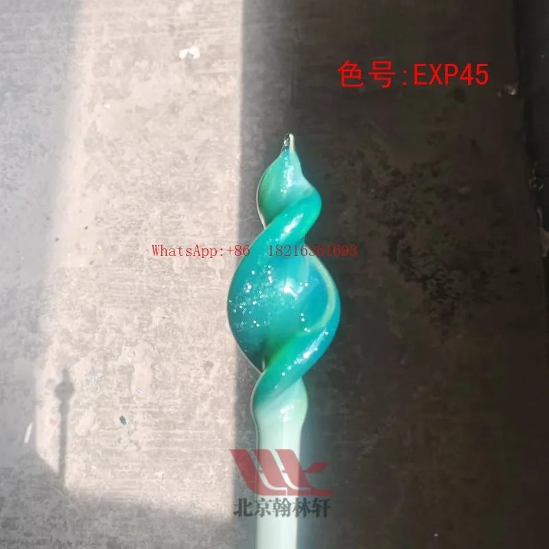 EXP45 Solaka Green Gold Star Rod, Colored Glazed Hard Material