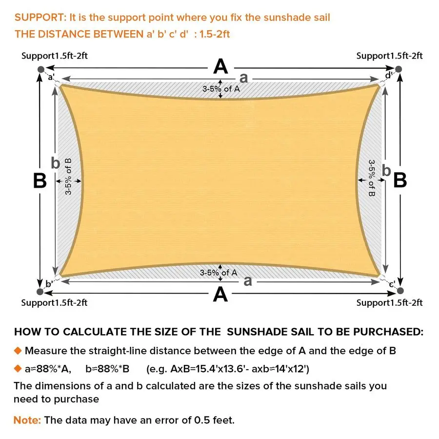 

Солнцезащитный козырек, песочный прямоугольник 12X16, с изогнутыми краями, коммерческий класс, 185GSM, проницаемая ткань для наружного козырька для террасы, заднего двора, патио