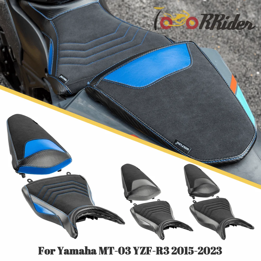 

Motorcycle Front Driver Seat Cover For Yamaha MT-03 YZF-R3 MT03 YZFR3 MT 03 YZF R3 2015-2023 Pillion Rear Passenger Cushion Cowl