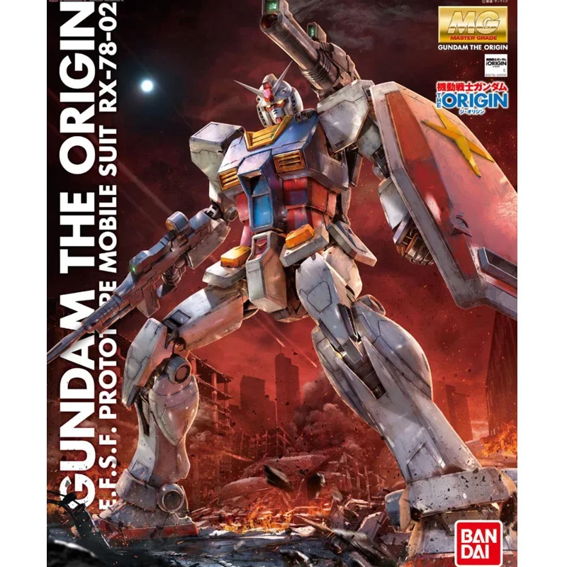 BANDAI Anime MG THE ORIGIN RX-78-2 New Mobile Report Gundam Assembly Plastic Model Kit Action Toy Figures Christmas Gifts