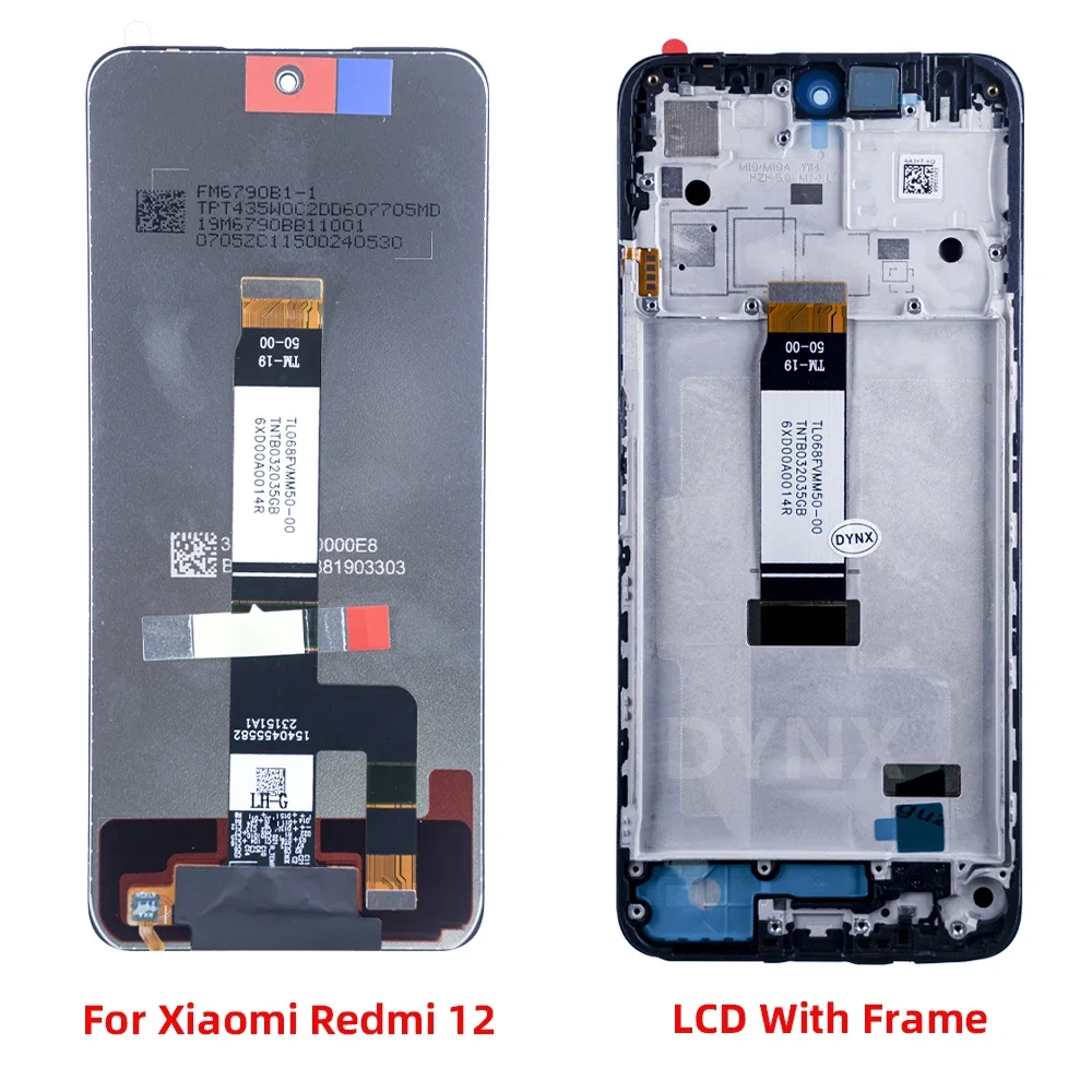 For Xiaomi Redmi 12 LCD 23053RN02A Display Touch Screen Panel Digitizer For Redmi12 Display Frame