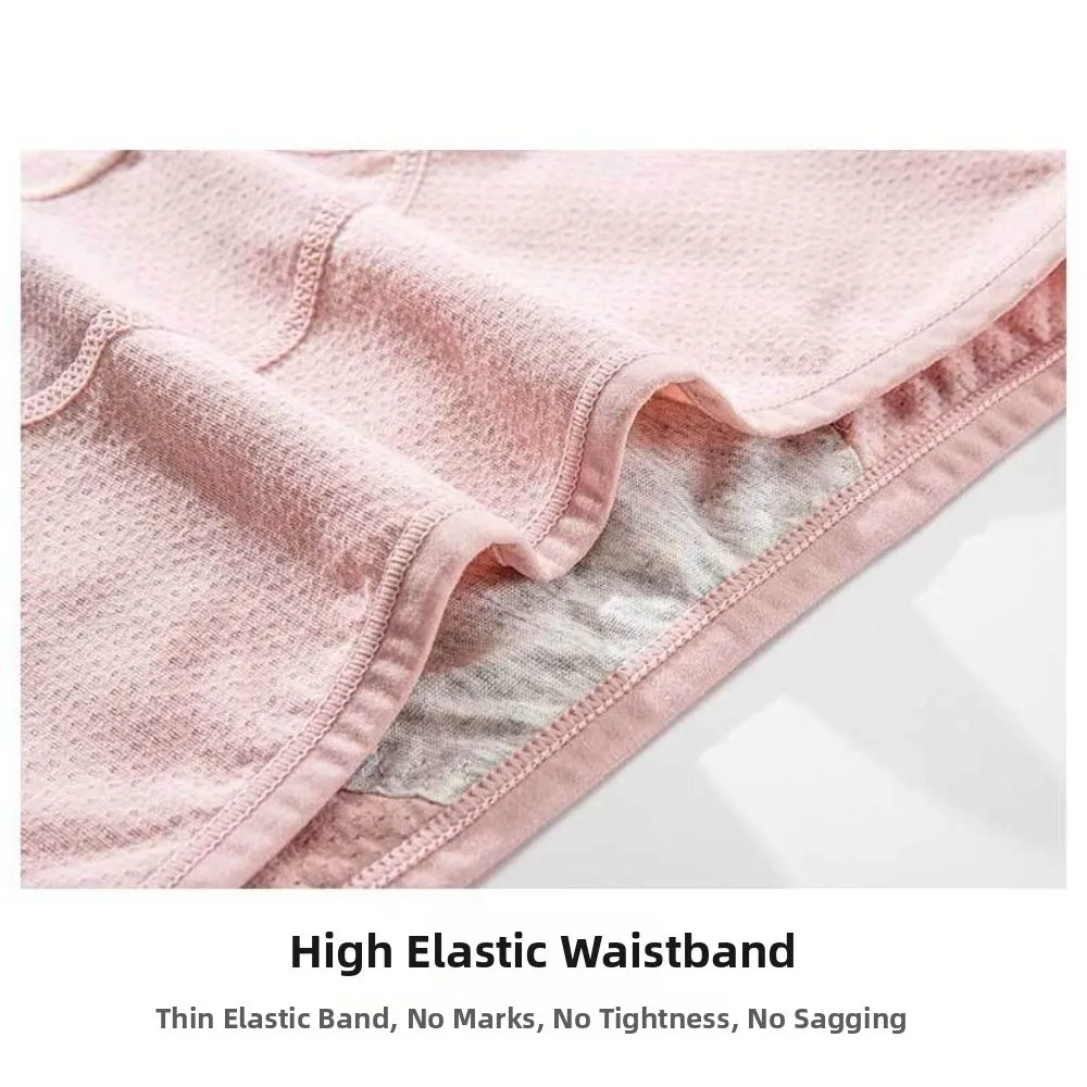 Cotton Menstrual Panties 3 Layer Waterproof Breathable Physiological Pants Antibacterial Solid Color Period Briefs Lady