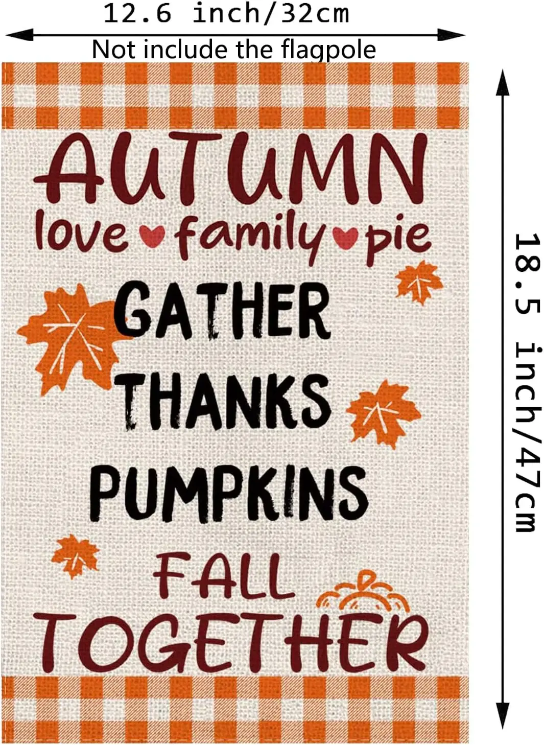 Fall Garden Flag Gether Thanks Pumpkins Vertical Double Sided Welcome Flags Seasonal Aumtumn Decorations for Farmhouse Yard  hhz