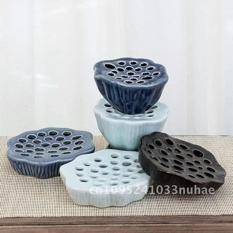 

Lotus Flower-arranging Ceramic Vase Small Flower Pot Celadon Flower Ornaments