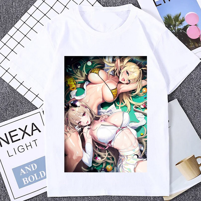 Hentai Anime Sexy Girl Game Nikke Viper and Ruffy Bikini Graphic Printed Women Man Tshirt Korea Style Casual ACG Waifu Otaku Tee