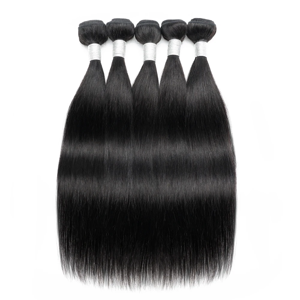 Hair Sample 60g/bundle Straight Remy Indian Human Hair Extension 12 to 22 Inches Natural Black Double Weft Bundles