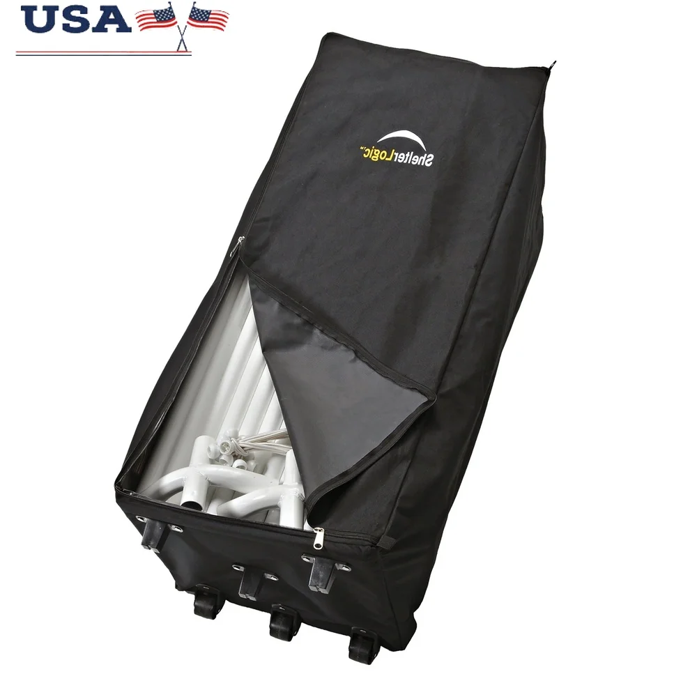 

Heavy Duty Canopy Rolling Storage Bag 10x20 ft Canopies Easy Transport Waterproof Double Zipper Reinforced Base 3 Rolling Wheels