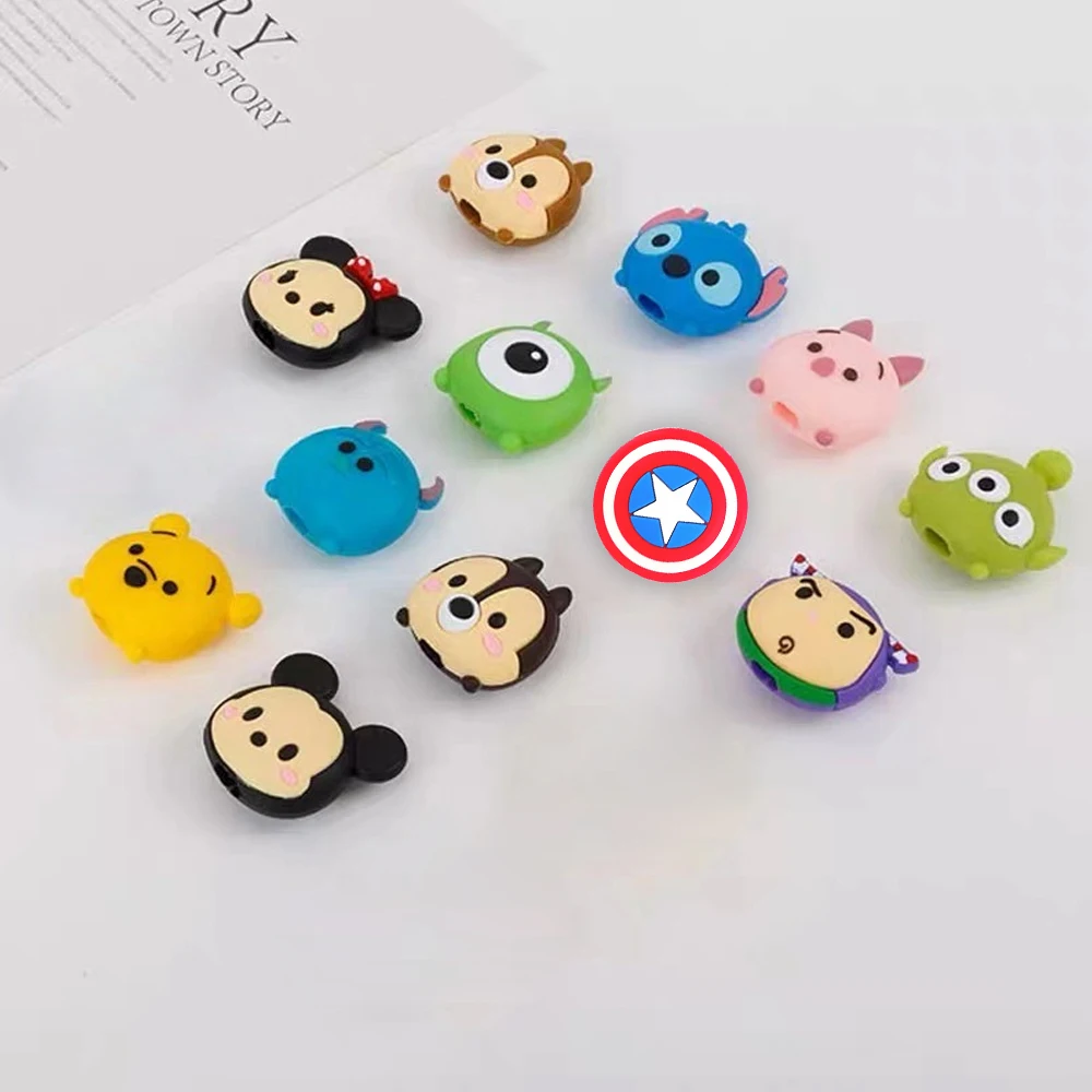 Cute Cartoon Cable Winder Protector Cable Wire Organizer Saver Holder Data Cable Phone Cord Protector Accessories for iPhone